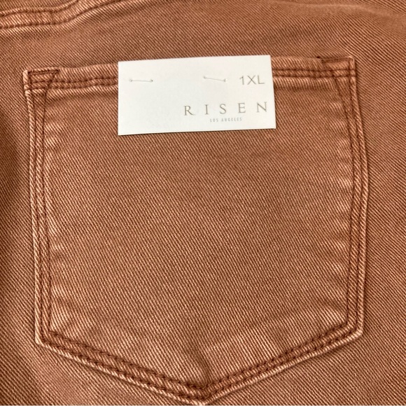 RISEN Wide Leg Jeans Espresso Brown High Rise NWT - Size 1XL (16-18) - Picture 7 of 14